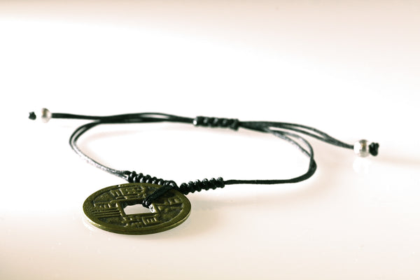 Single Chinese Coin Bracelet
