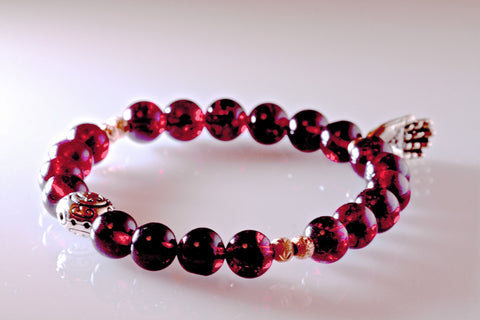 Garnet Tibetan bracelet