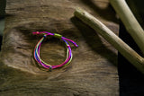Neon highlighter bracelet with silver