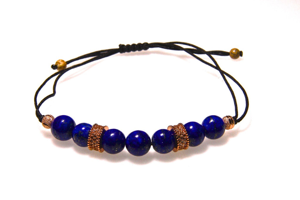 Lapis Lazuli and Gold Ring Bracelet