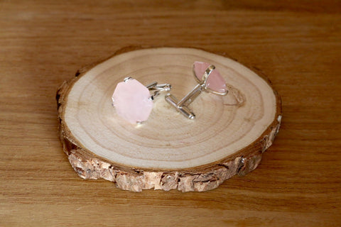 Rose Quartz cufflinks