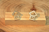 Pure Silver Double Square earrings