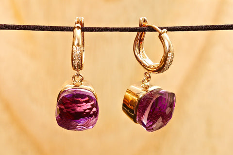 Anastasia earrings - Amethyst