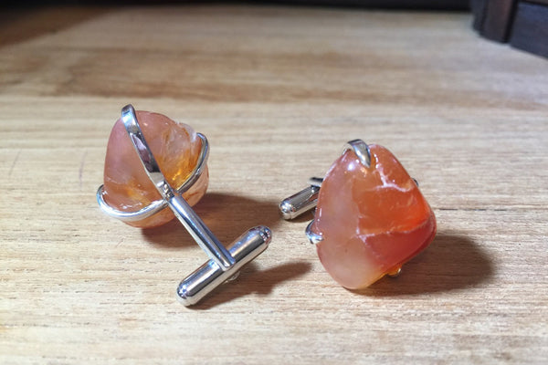 Carnelian cufflinks