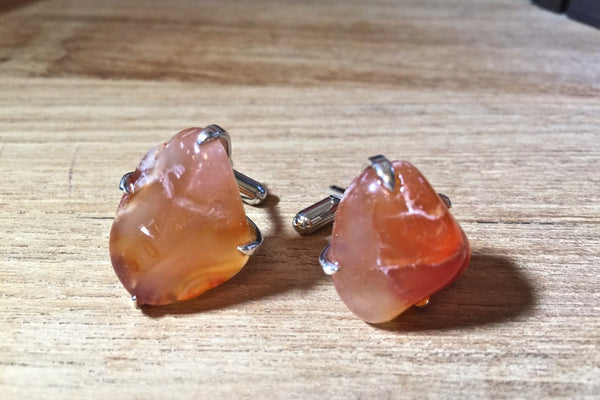 Carnelian cufflinks
