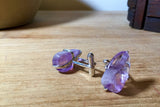 Purple Quartz cufflinks edgy