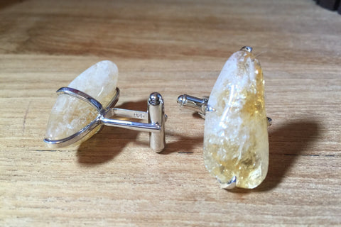 Citrine cufflinks